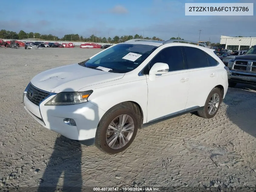 2015 Lexus Rx 350 VIN: 2T2ZK1BA6FC173786 Lot: 40730747