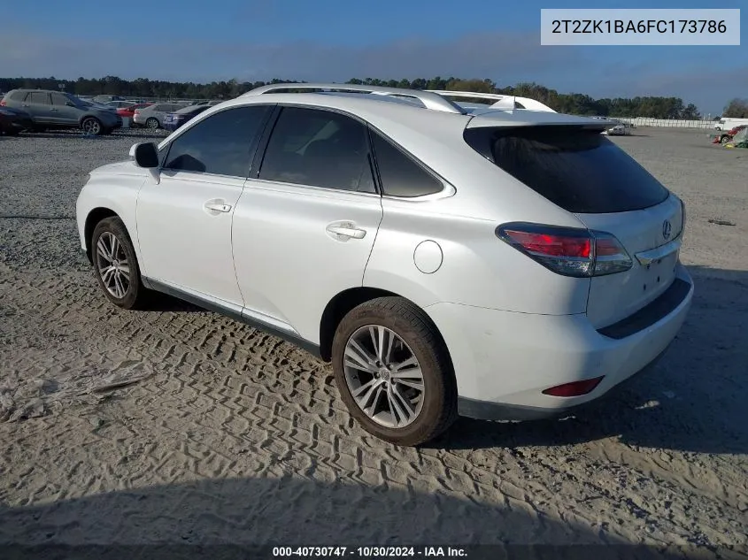 2015 Lexus Rx 350 VIN: 2T2ZK1BA6FC173786 Lot: 40730747