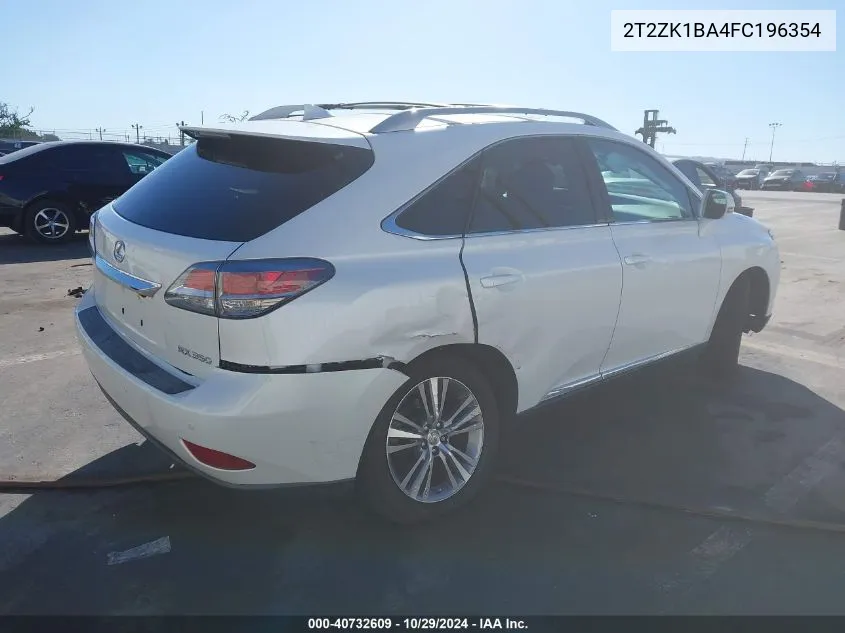 2015 Lexus Rx 350 VIN: 2T2ZK1BA4FC196354 Lot: 40732609