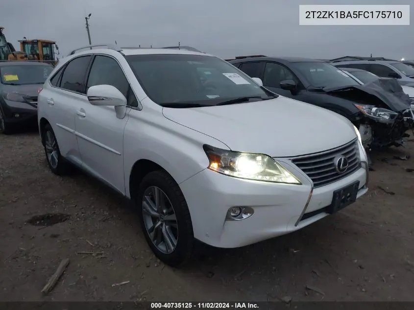 2015 Lexus Rx 350 VIN: 2T2ZK1BA5FC175710 Lot: 40735125