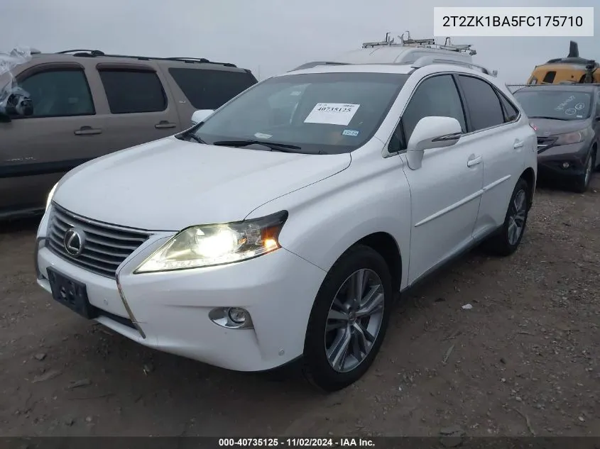 2015 Lexus Rx 350 VIN: 2T2ZK1BA5FC175710 Lot: 40735125