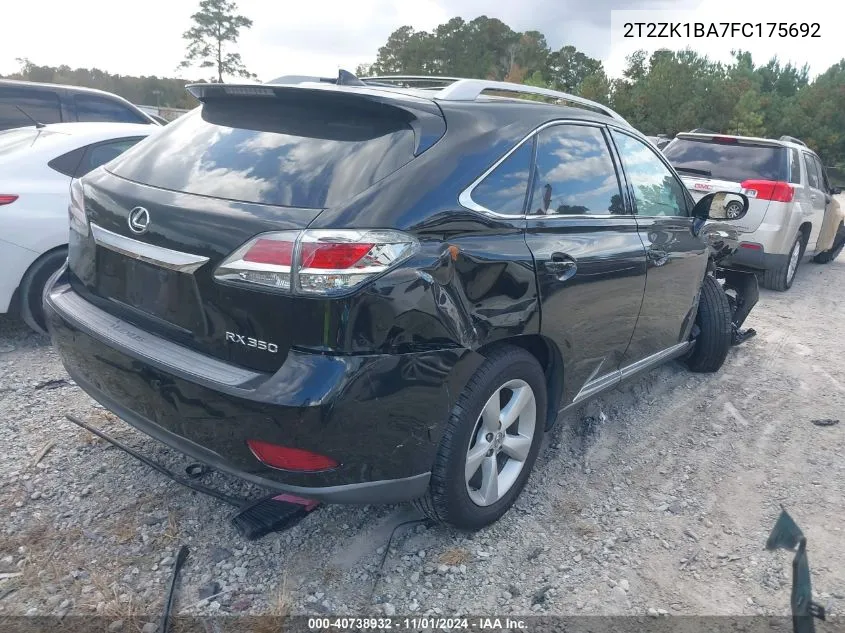 2015 Lexus Rx 350 VIN: 2T2ZK1BA7FC175692 Lot: 40738932