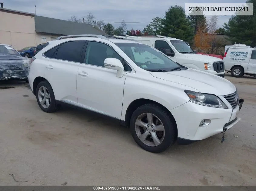 2015 Lexus Rx 350 VIN: 2T2BK1BA0FC336241 Lot: 40751988