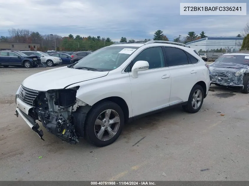 2015 Lexus Rx 350 VIN: 2T2BK1BA0FC336241 Lot: 40751988