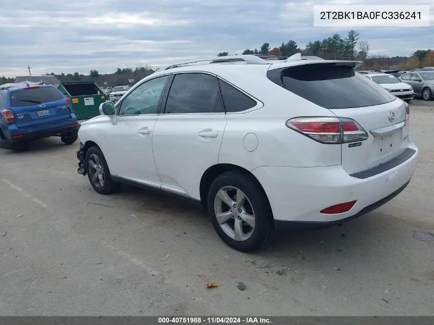 2015 Lexus Rx 350 VIN: 2T2BK1BA0FC336241 Lot: 40751988