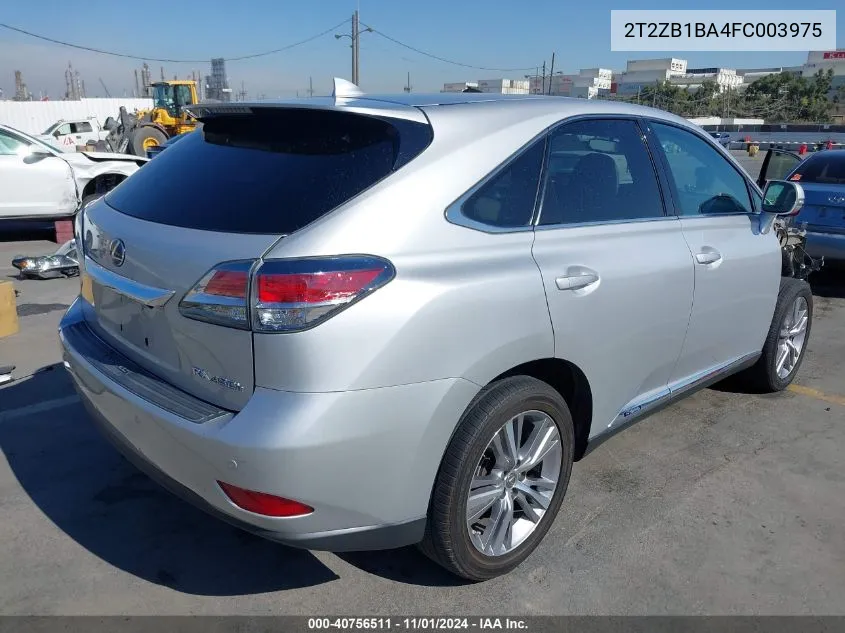 2015 Lexus Rx 450H VIN: 2T2ZB1BA4FC003975 Lot: 40756511