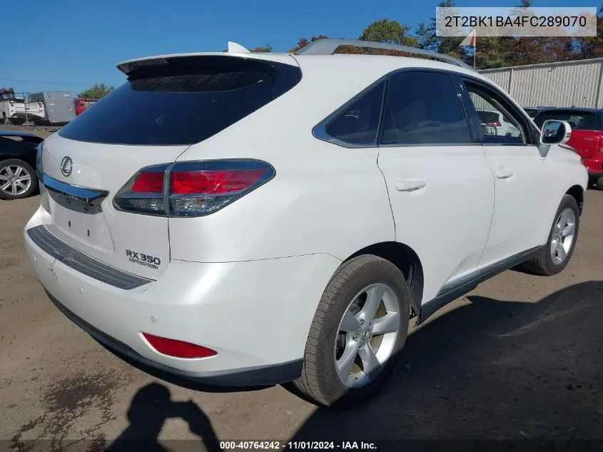 2015 Lexus Rx 350 VIN: 2T2BK1BA4FC289070 Lot: 40764242