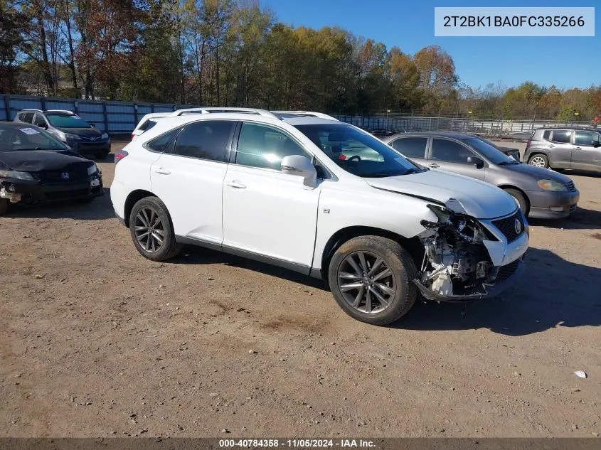 2015 Lexus Rx 350 F Sport VIN: 2T2BK1BA0FC335266 Lot: 40784358