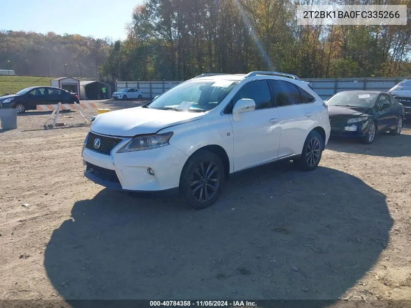 2015 Lexus Rx 350 F Sport VIN: 2T2BK1BA0FC335266 Lot: 40784358