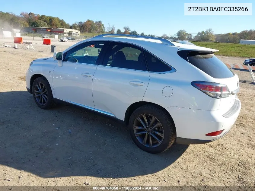 2015 Lexus Rx 350 F Sport VIN: 2T2BK1BA0FC335266 Lot: 40784358