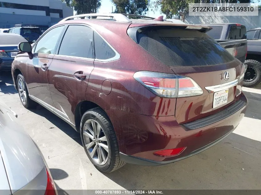 2015 Lexus Rx 350 VIN: 2T2ZK1BA8FC159310 Lot: 40787893