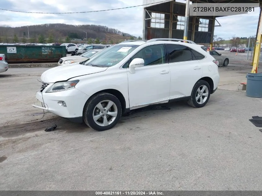 2015 Lexus Rx 350 VIN: 2T2BK1BAXFC281281 Lot: 40821161