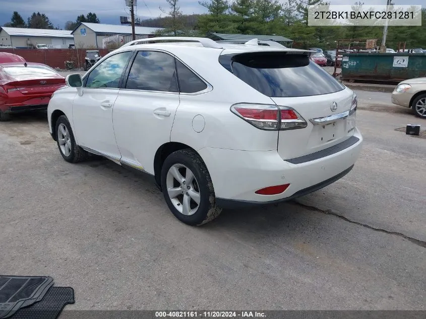 2015 Lexus Rx 350 VIN: 2T2BK1BAXFC281281 Lot: 40821161