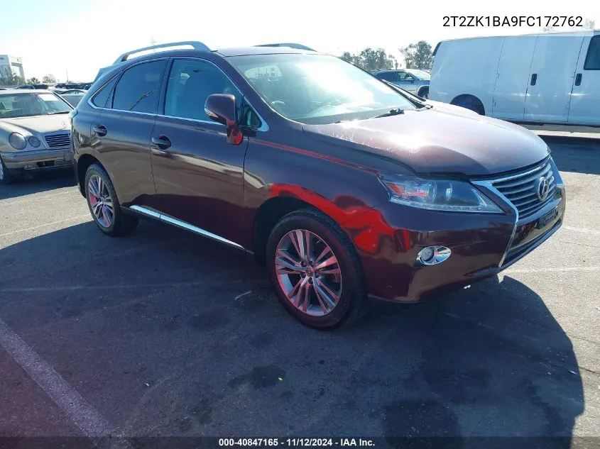 2015 Lexus Rx 350 VIN: 2T2ZK1BA9FC172762 Lot: 40847165