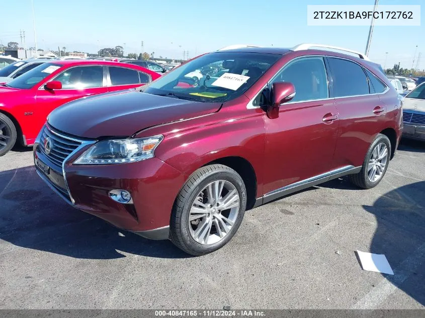 2015 Lexus Rx 350 VIN: 2T2ZK1BA9FC172762 Lot: 40847165