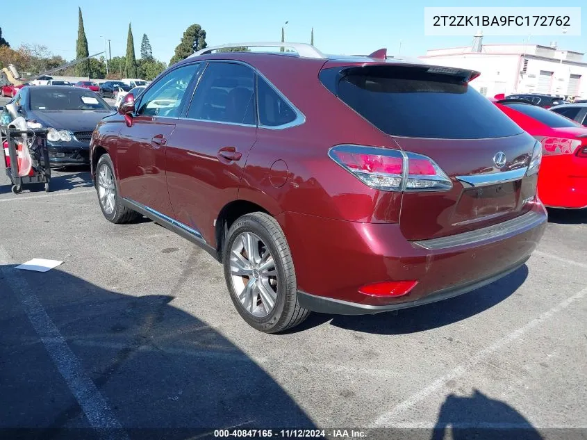 2015 Lexus Rx 350 VIN: 2T2ZK1BA9FC172762 Lot: 40847165