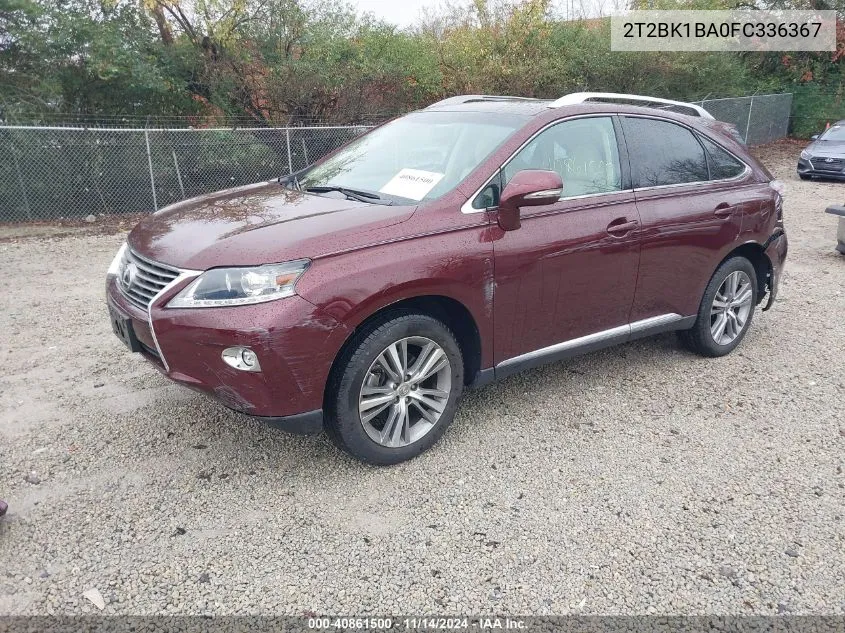 2015 Lexus Rx 350 VIN: 2T2BK1BA0FC336367 Lot: 40861500