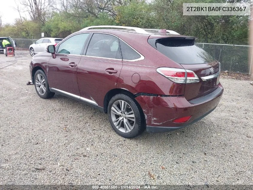 2015 Lexus Rx 350 VIN: 2T2BK1BA0FC336367 Lot: 40861500