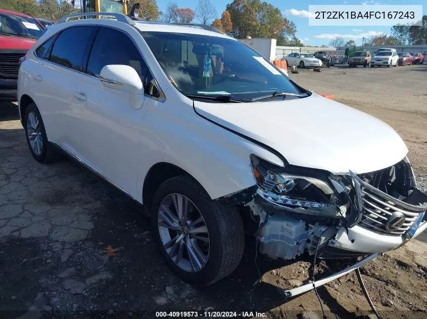 2015 Lexus Rx 350 VIN: 2T2ZK1BA4FC167243 Lot: 40919573