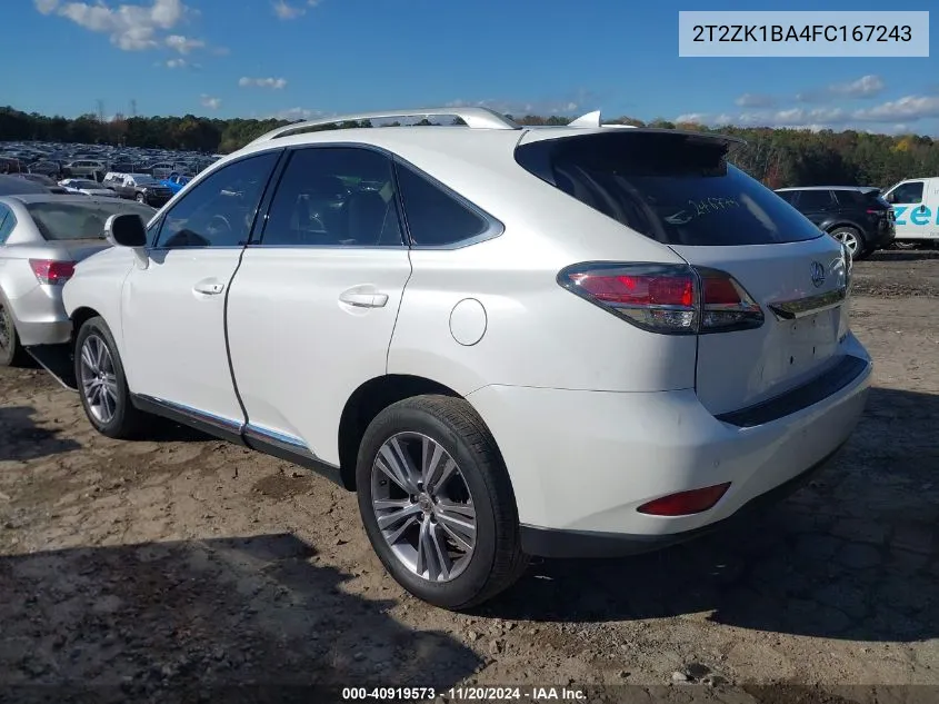 2015 Lexus Rx 350 VIN: 2T2ZK1BA4FC167243 Lot: 40919573