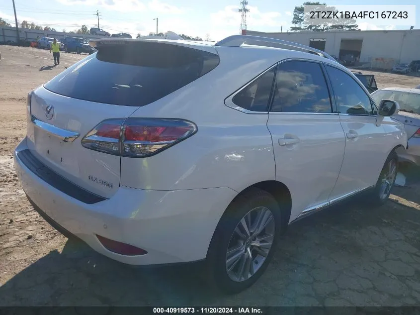 2015 Lexus Rx 350 VIN: 2T2ZK1BA4FC167243 Lot: 40919573