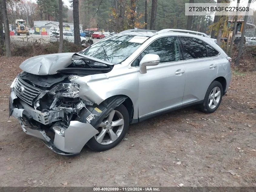 2015 Lexus Rx 350 VIN: 2T2BK1BA3FC279503 Lot: 40920899