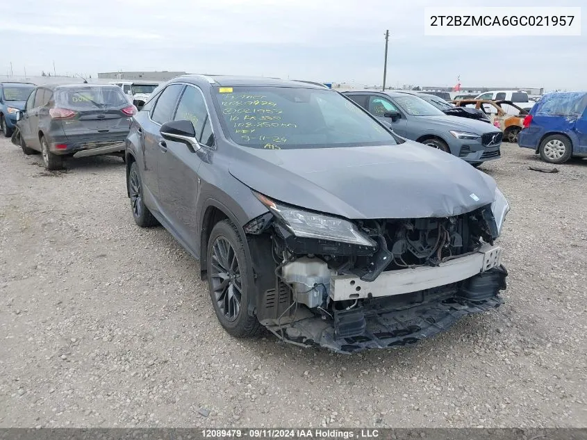 2016 Lexus Rx 350/Base/F Sport VIN: 2T2BZMCA6GC021957 Lot: 12089479