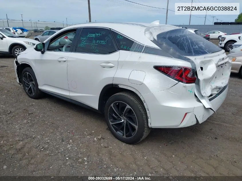 2T2BZMCA6GC038824 2016 Lexus Rx 350