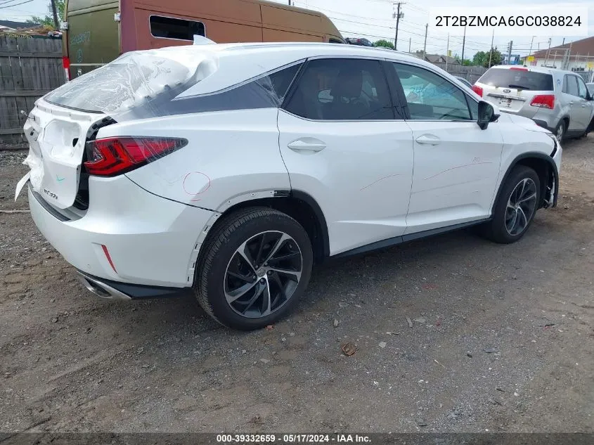 2T2BZMCA6GC038824 2016 Lexus Rx 350