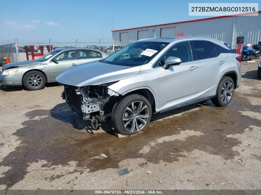 2T2BZMCA8GC012516 2016 Lexus Rx 350