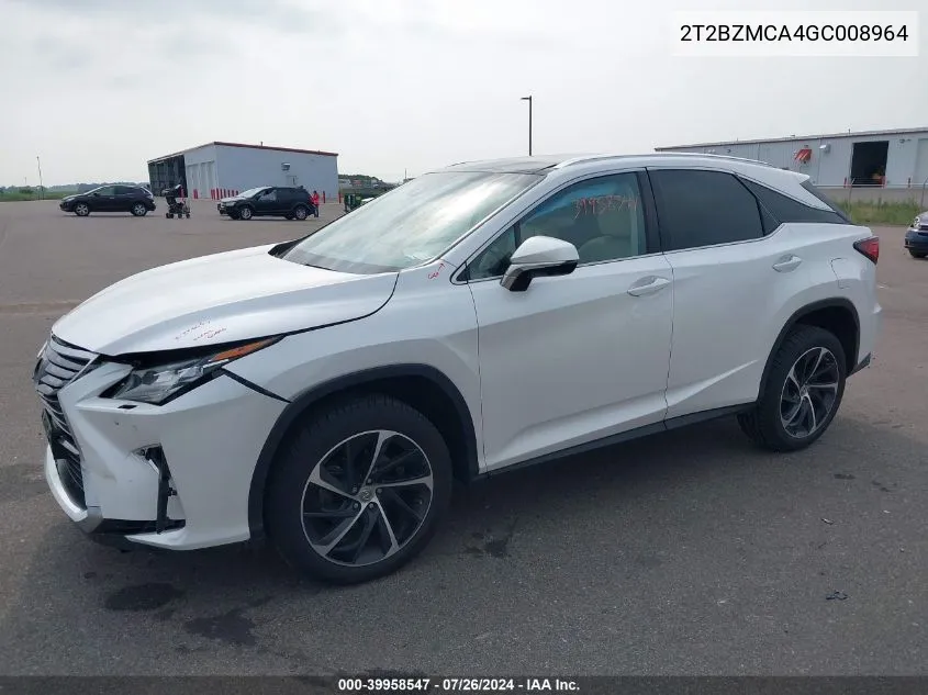 2T2BZMCA4GC008964 2016 Lexus Rx 350 F Sport