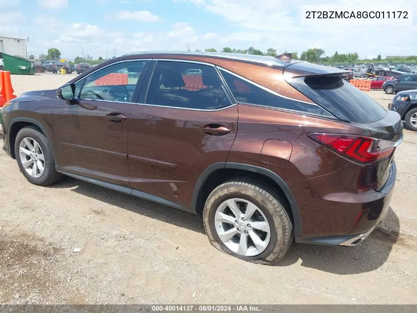 2T2BZMCA8GC011172 2016 Lexus Rx 350