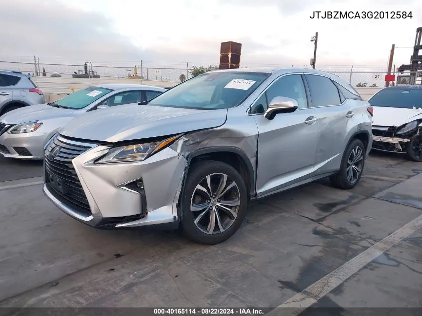 JTJBZMCA3G2012584 2016 Lexus Rx 350