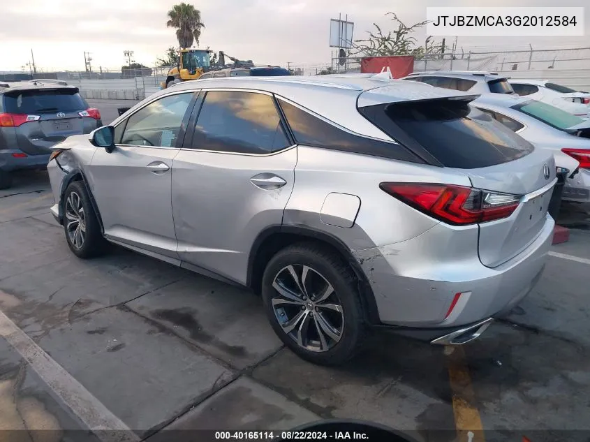 JTJBZMCA3G2012584 2016 Lexus Rx 350