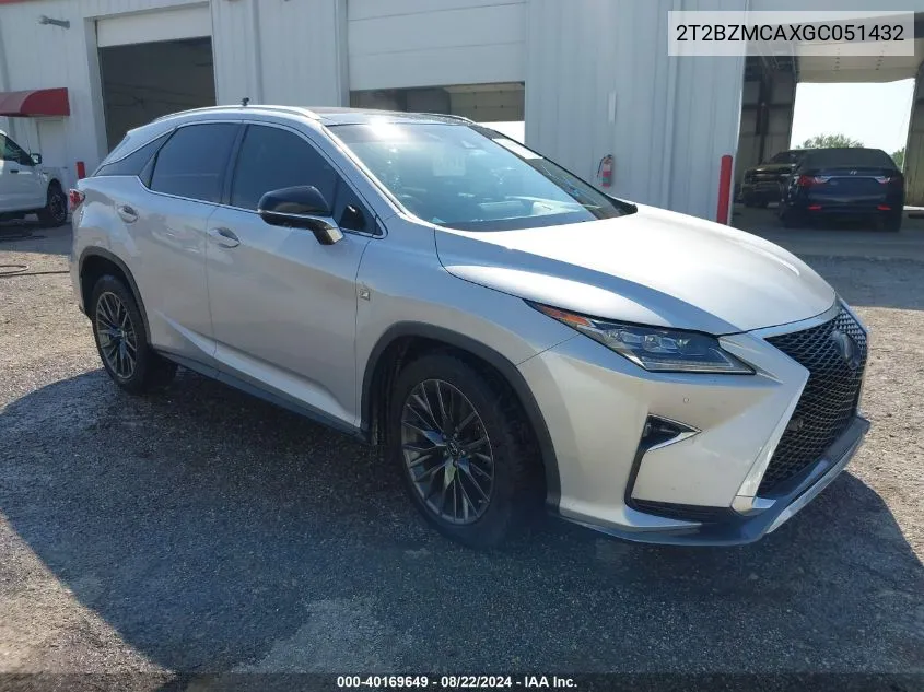 2T2BZMCAXGC051432 2016 Lexus Rx 350 F Sport