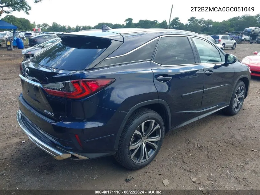 2T2BZMCA0GC051049 2016 Lexus Rx 350