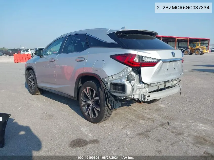 2T2BZMCA6GC037334 2016 Lexus Rx 350