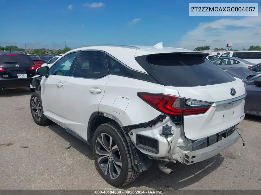 2T2ZZMCAXGC004657 2016 Lexus Rx 350