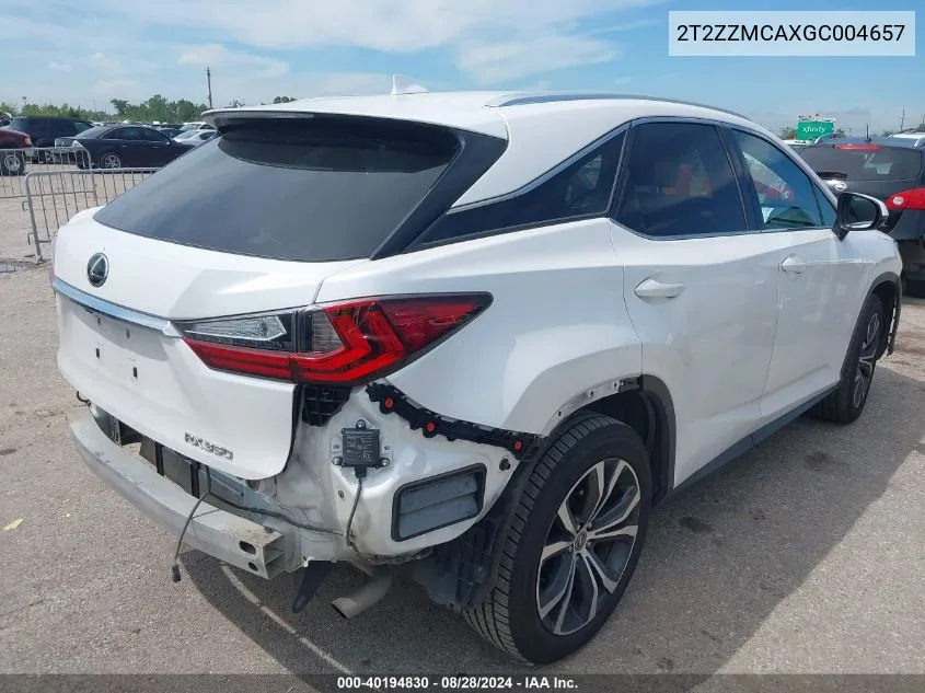 2016 Lexus Rx 350 VIN: 2T2ZZMCAXGC004657 Lot: 40194830