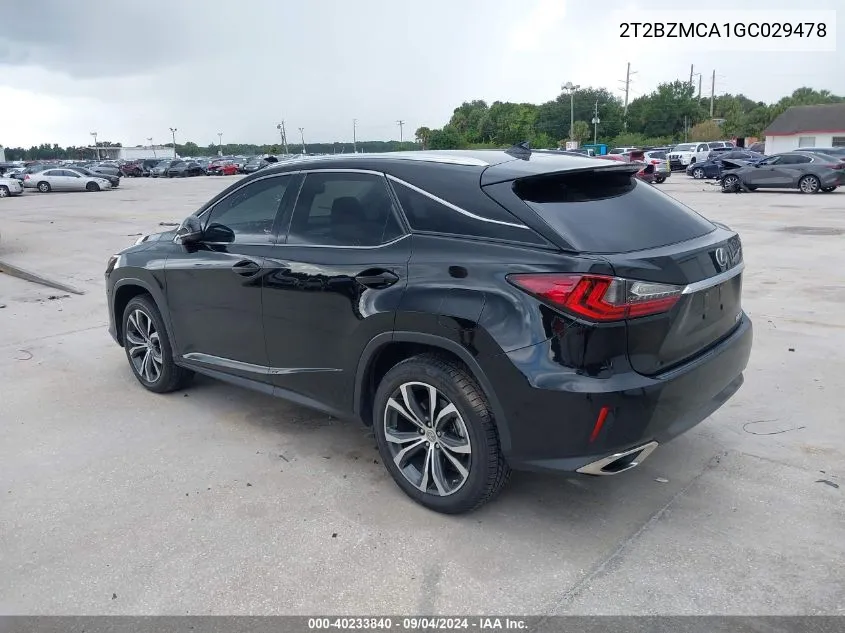 2T2BZMCA1GC029478 2016 Lexus Rx 350/Base/F Sport