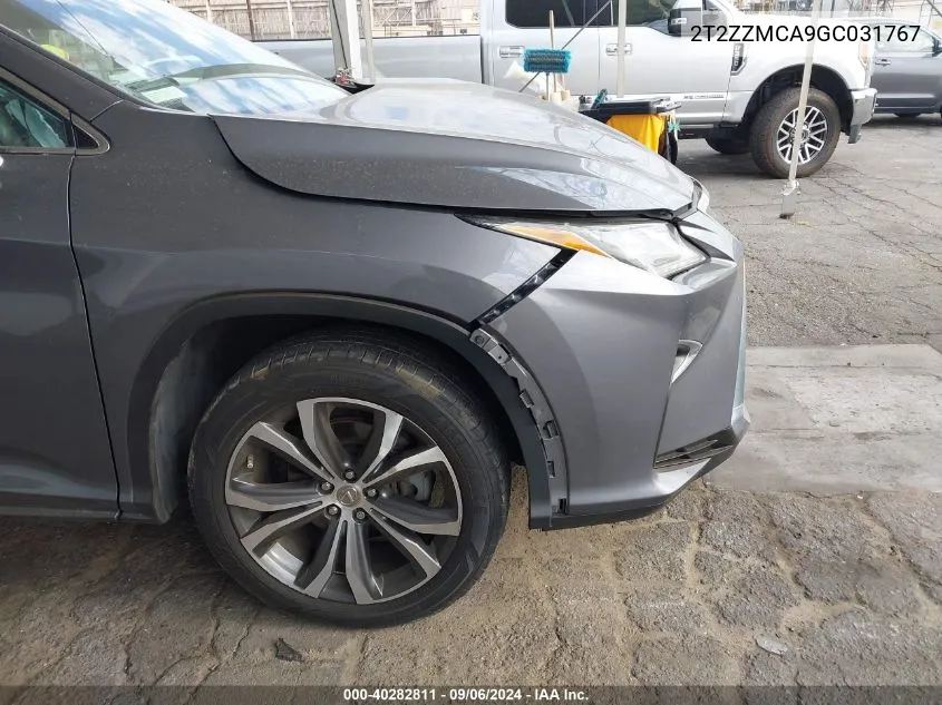 2016 Lexus Rx 350 VIN: 2T2ZZMCA9GC031767 Lot: 40282811