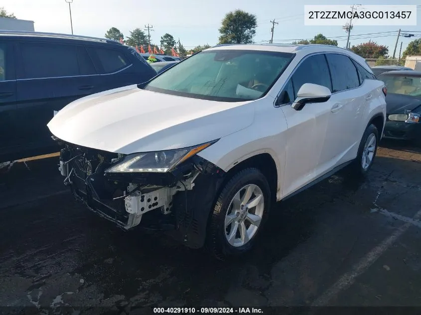 2016 Lexus Rx 350 VIN: 2T2ZZMCA3GC013457 Lot: 40291910