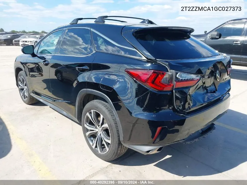 2016 Lexus Rx 350 VIN: 2T2ZZMCA1GC027373 Lot: 40292395