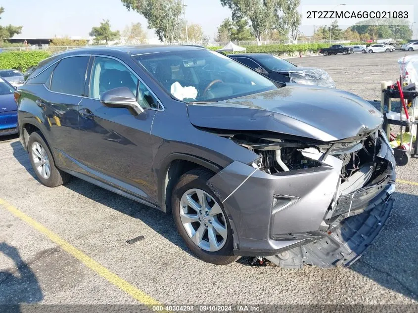 2016 Lexus Rx 350 350 VIN: 2T2ZZMCA6GC021083 Lot: 40304298