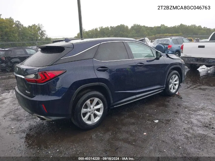 2016 Lexus Rx 350 350/Base/F Sport VIN: 2T2BZMCA8GC046763 Lot: 40314220