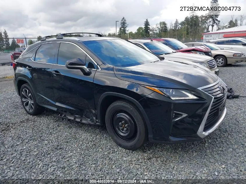 2016 Lexus Rx 350 VIN: 2T2BZMCAXGC004773 Lot: 40333914