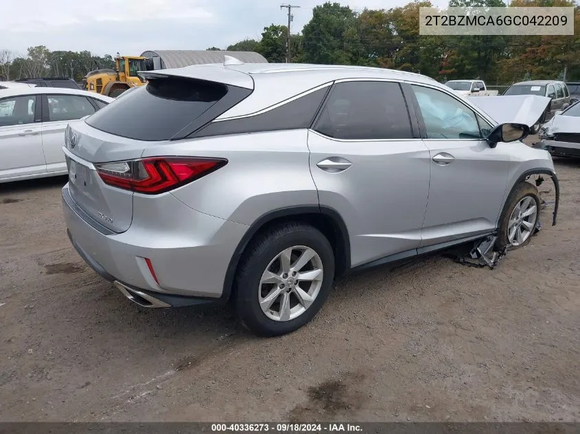 2016 Lexus Rx 350/Base/F Sport VIN: 2T2BZMCA6GC042209 Lot: 40336273