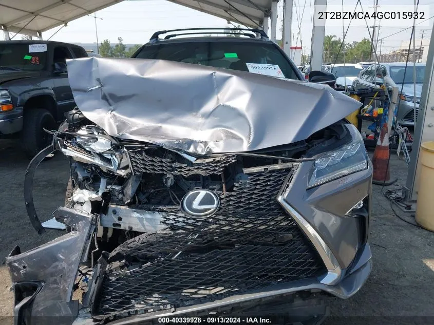 2T2BZMCA4GC015932 2016 Lexus Rx 350/Base/F Sport