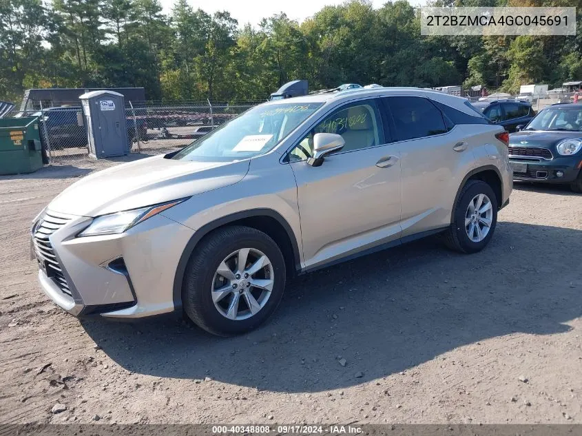 2016 Lexus Rx 350 VIN: 2T2BZMCA4GC045691 Lot: 40348808