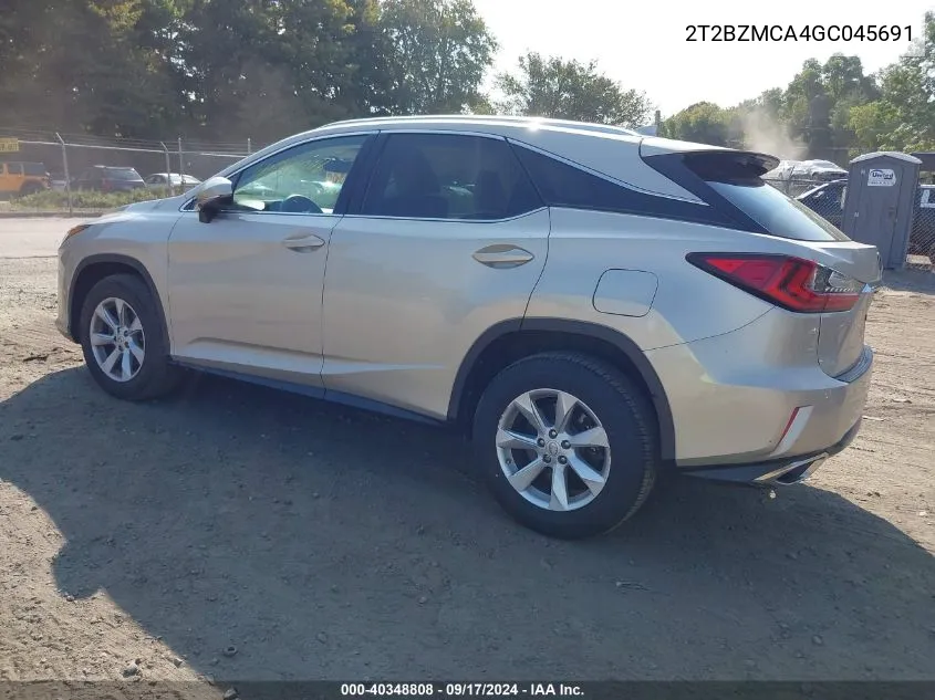 2T2BZMCA4GC045691 2016 Lexus Rx 350